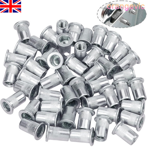 50pcs aluminium rivnuts - aluminium,