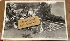 Mid C20th RPPC East Portlemouth St Winwalloe Church/ Aerial View/ Houses