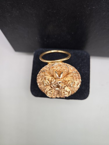 Vintage filigree scarf ring - filigree,