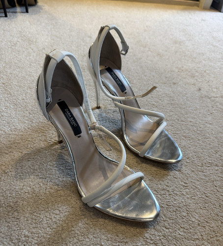 Zara silver white strappy - zara,