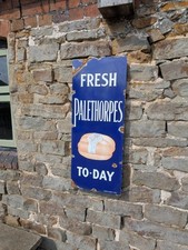 Palethorpes Enamel Sign Butchers Sign Farm Shop Sign Palethorpes Sausages old
