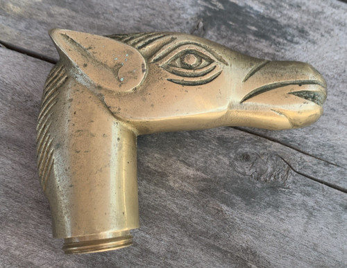 Vintage brass horse head - vintage,