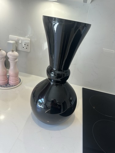 Large black gloss glass - large,