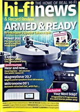 HI-FI NEWS  MAGNEPLANAR ATLAS ACENT  BRINKMANN SPYDER  EXPOSURE FREE POST  UK
