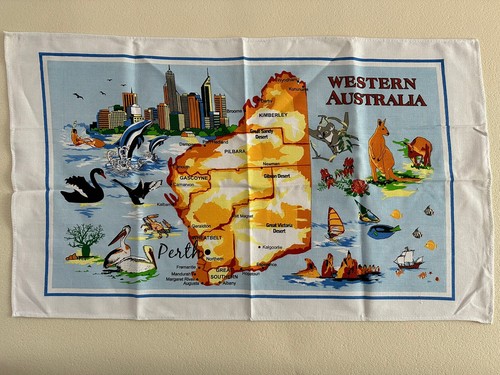 Vintage western australia - australia, map