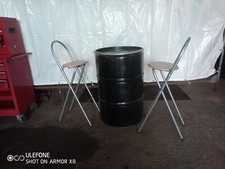 Man Cave Oil Drum Table And