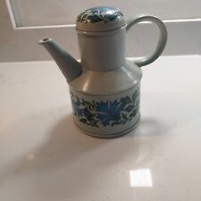 Midwinter Caprice Design Tea  Coffee Pot Vintage Blue Green Leaves (H12)