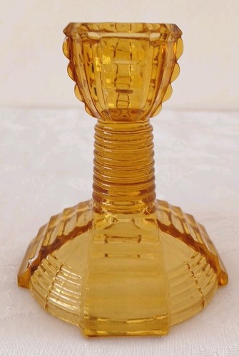 Art deco amber glass - amber,