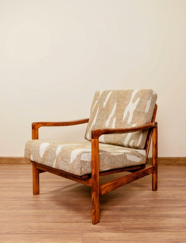 Vintage armchair safari fabric - vintage,