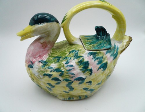 Teapot mallard duck ceramic - mallard,