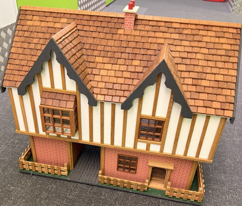 Wooden tudor cottage doll - cottage, doll's