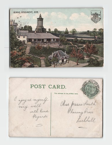 Postcard burns monument ayr - postcard,