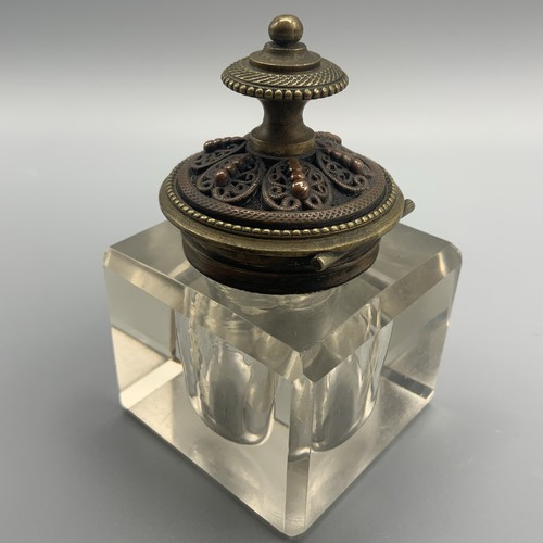 Antique victorian inkwell - antique,