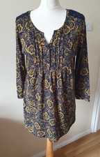 Navy ochre floral womens - floral,
