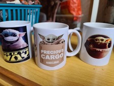 3x grogu mugs/cups star wars