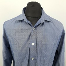 Brooks Brothers Vintage Shirt Fits XL Tag L Blue Regular Fit REGENT Mens