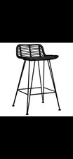 4x NEW vidaXL Bar Chairs - Counter Stools in Black Rattan (4 for the price of 2)
