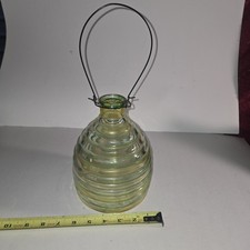 Vintage Yellow & Green  Footed