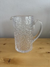 Whitefriars Glass Textured Glacier M33 Two Pint Jug Pitcher Geoffrey Baxter 1978