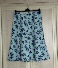 Eastex Women's Blue Casual Lightweight Floral A Line Skirt - Ladies Size UK 16