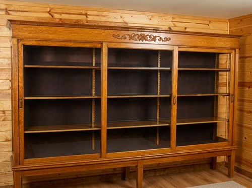 Oak haberdashery display - haberdashery,