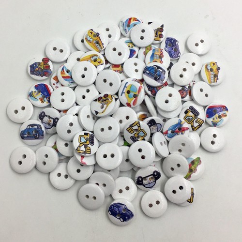 Round diy wooden buttons with - round,