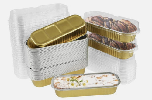 50x mini loaf - pans, lids