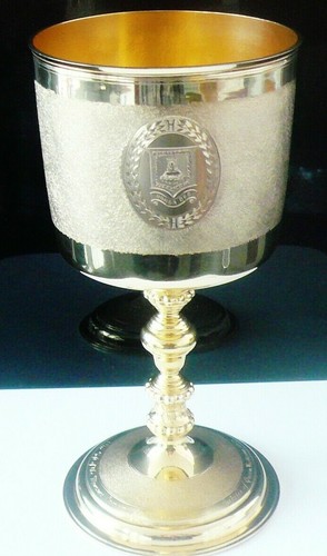 Large sterling silver gilt - sterling,