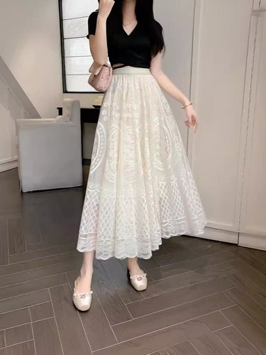 White lace maxi womens - lace,