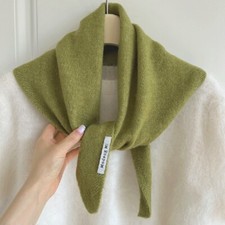 Wool Knitted Triangular Scarf