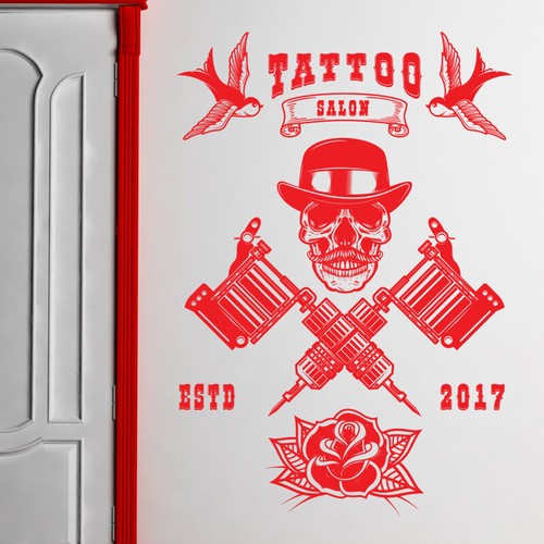 Tattoo parlour wall sticker - tattoo,