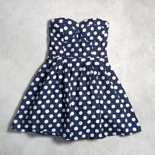 Polka dot strapless corset - dot,