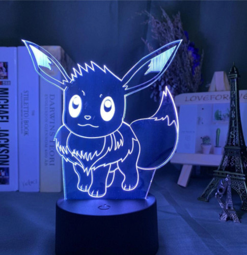 Pokemon eevee acrylic led lamp - led,