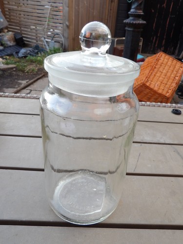 Vintage glass lidded storage