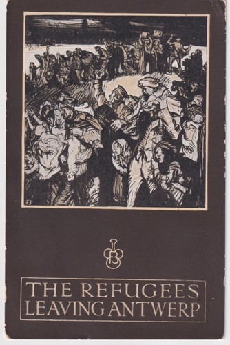 C1915 wwi refugees leaving - wwi,