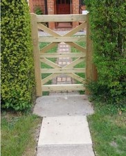 Wooden Cross Brace Garden Gate