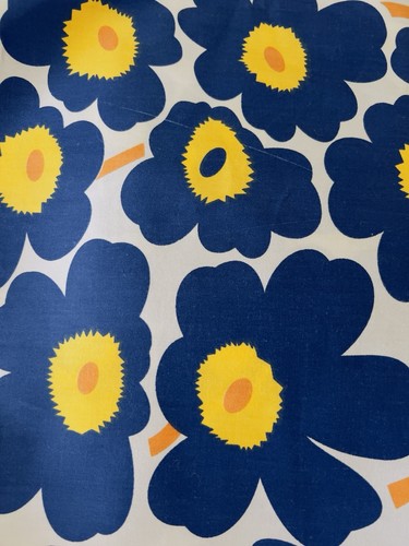 Bold blue yellow flower cotton - bold,