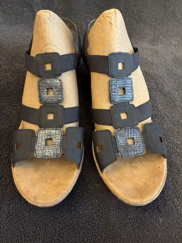 Rieker ladies navy sandals - navy,
