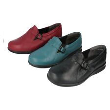 Ladies Easy B Dark Navy/Teal Blue/Ruby Leather Casual Shoes : Jive