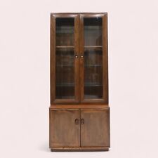 Ercol Tall Narrow Cupboard Display Cabinet Fruitwood Finish  FREE UK* Delivery