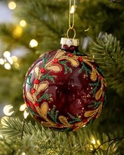 Hand Painted Red Glass