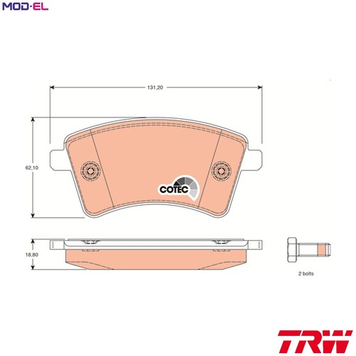 Brake pad set disc - set,