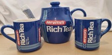  Retro McVities Rich Tea Teapot  2 mugs set unused T.G Green Ltd Church Gresley 