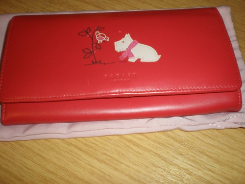 Radley red leather purse - radley.,
