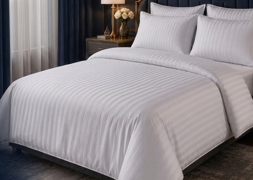 Satin stripe duvet - stripe, set
