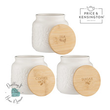 Stoneware Storage Jars Cream