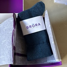 Brora Women's Cashmere Socks Teal Size 4-5 New in box