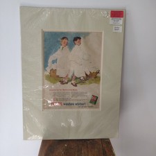 Vintage mid century 1950s original Persil washing powder print double mount !