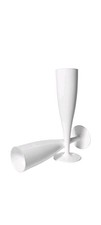 Plain White Champagne Flutes 