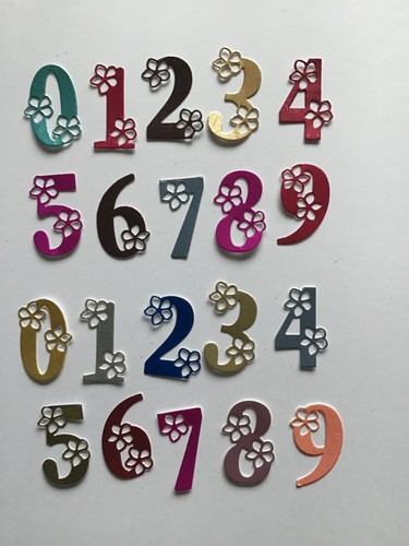 Numbers die cut shapes - cut, for